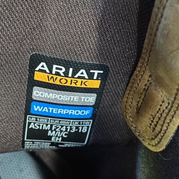 Ariat Men's WorkHog Mesteno Waterproof Composite Toe Work Boots - Picture 11 of 14